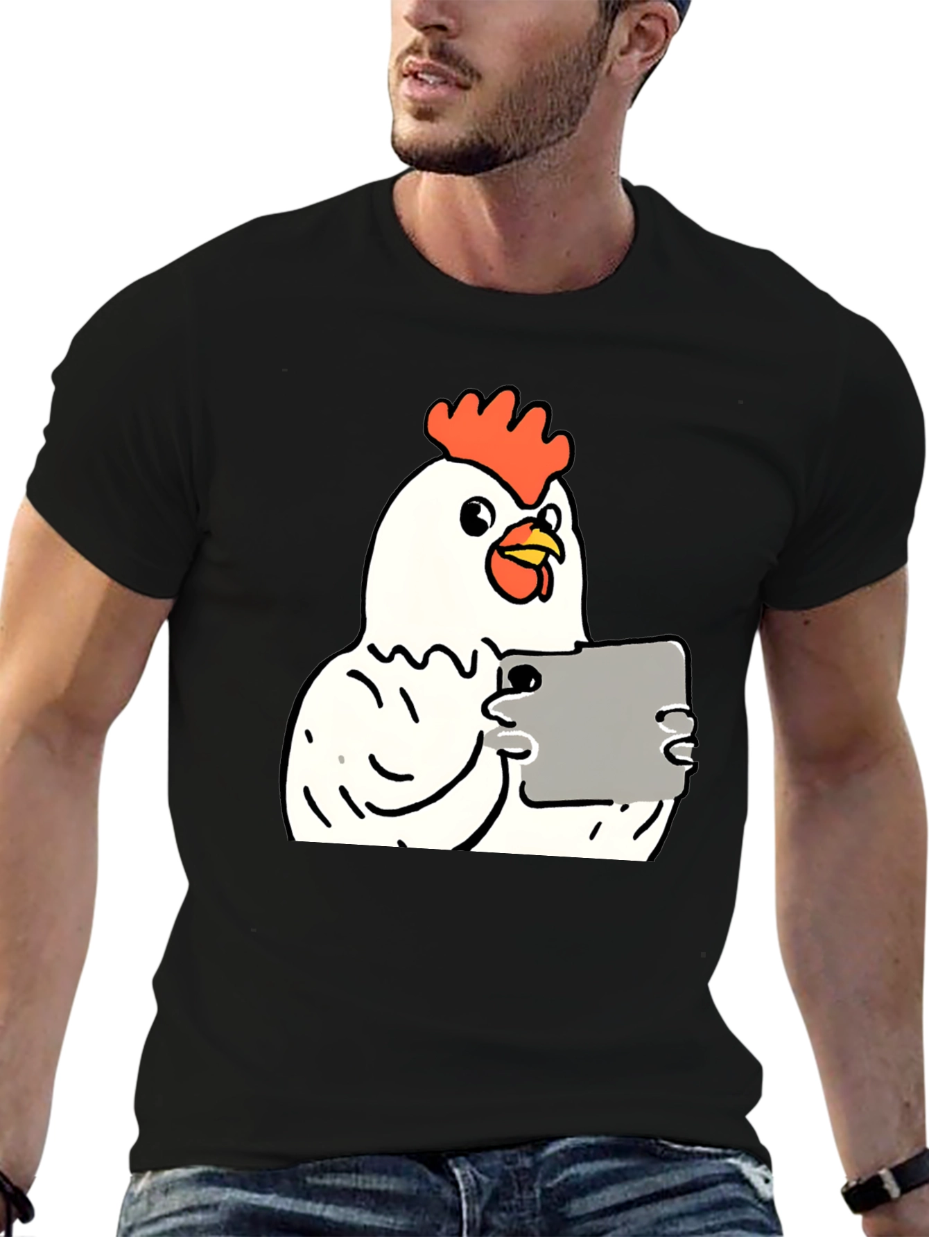 Chicken Tablet T-Shirt - Funny Novelty Tee