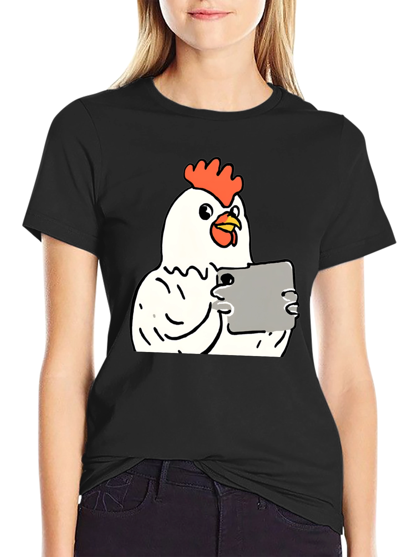 Chicken Tablet T-Shirt - Funny Novelty Tee