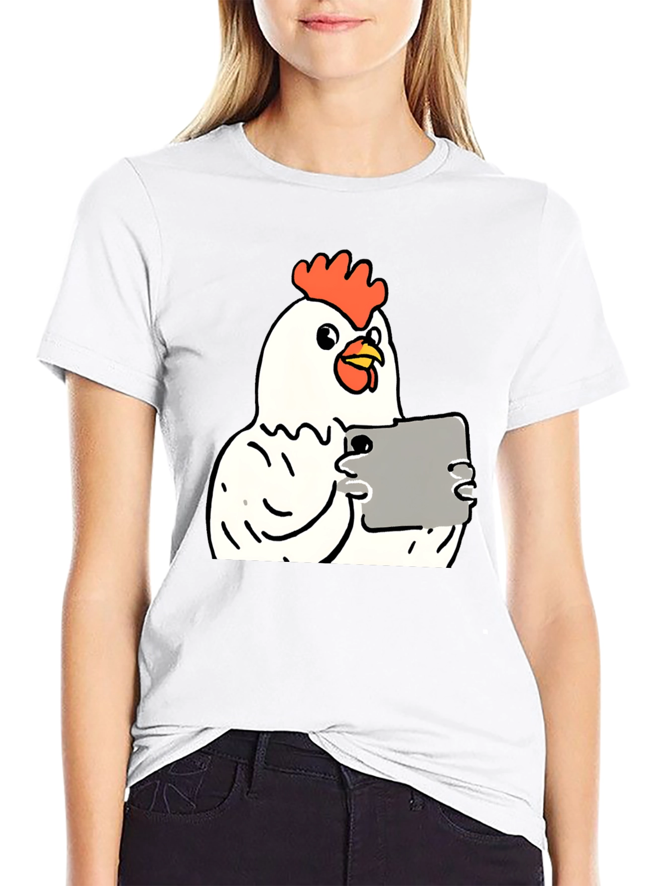 Chicken Tablet T-Shirt - Funny Novelty Tee
