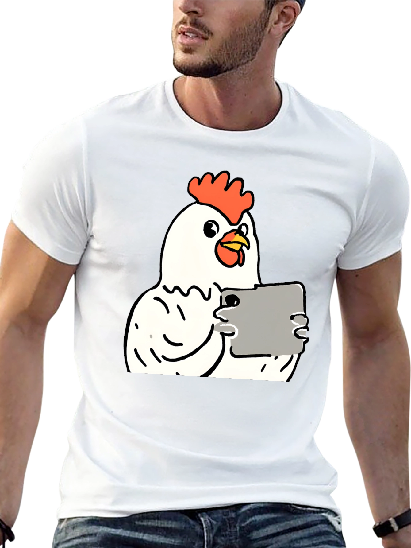 Chicken Tablet T-Shirt - Funny Novelty Tee