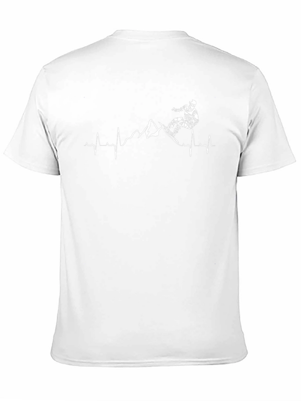 Mountain Biker Heartbeat T-Shirt - Black