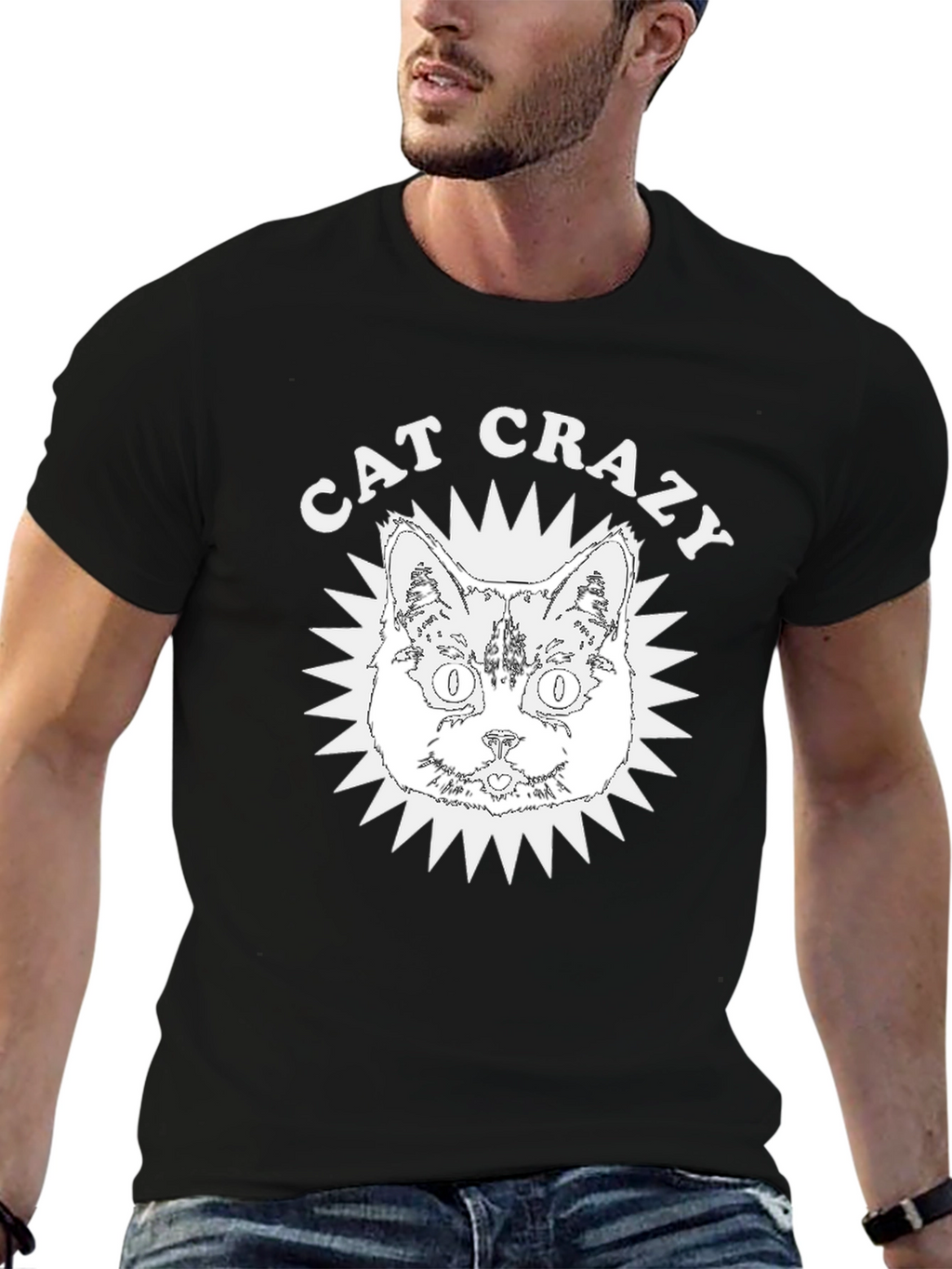 Cat Crazy Graphic Tee - Soft Cotton