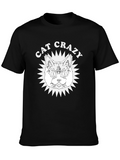 Cat Crazy Graphic Tee - Soft Cotton