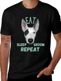 Eat Sleep Groom Repeat Dog T-Shirt