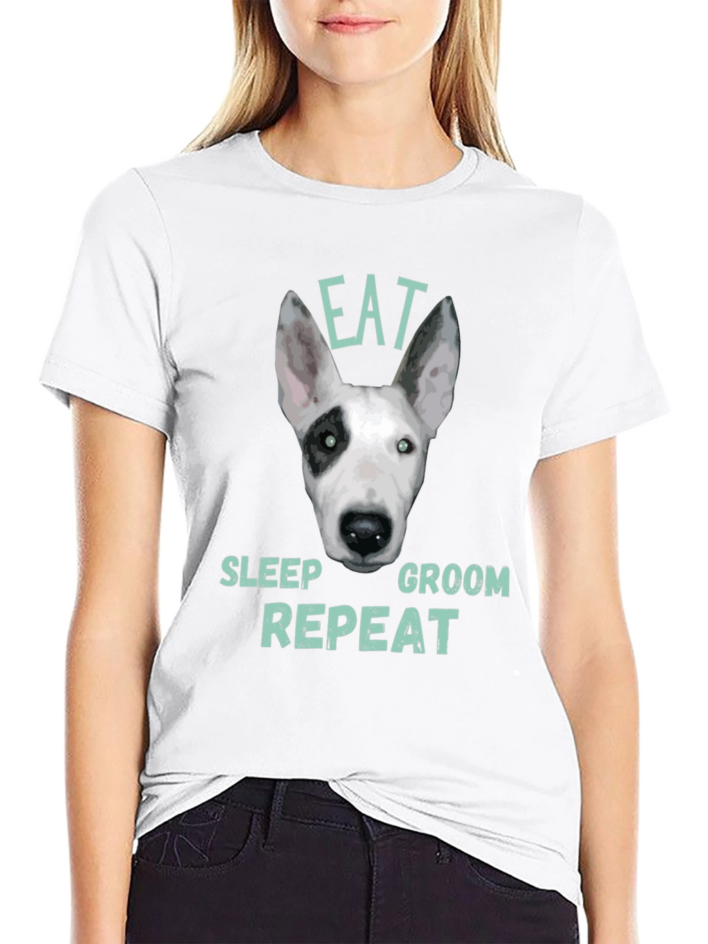Eat Sleep Groom Repeat Dog T-Shirt