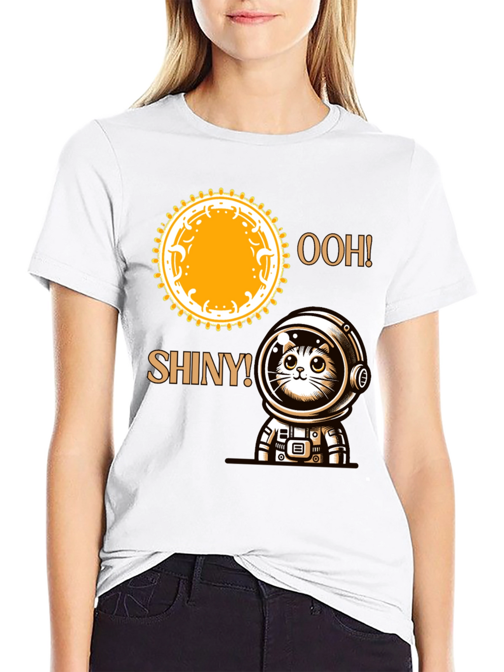 Astronaut Cat T-Shirt - Ooh! Shiny!