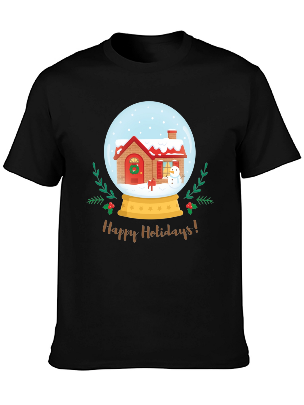 Happy Holidays Snow Globe Graphic Tee