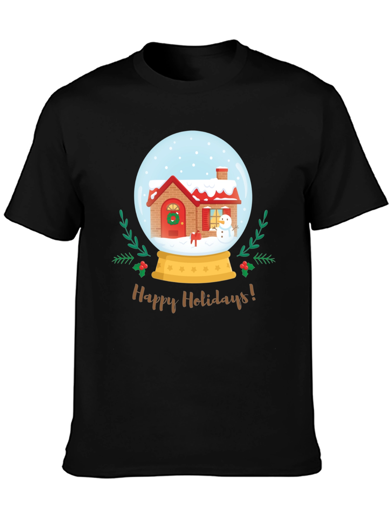 Happy Holidays Snow Globe Graphic Tee