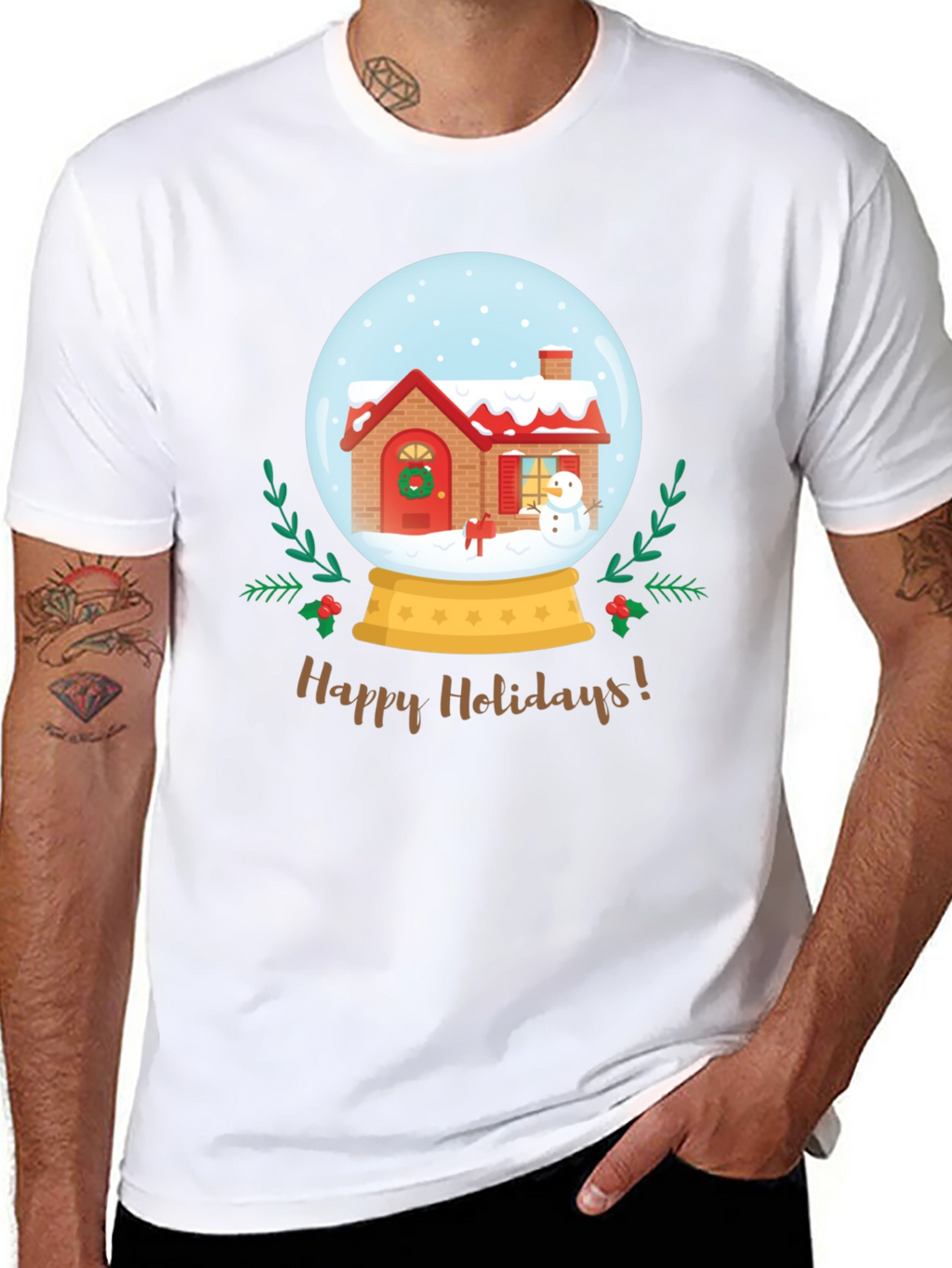 Happy Holidays Snow Globe Graphic Tee