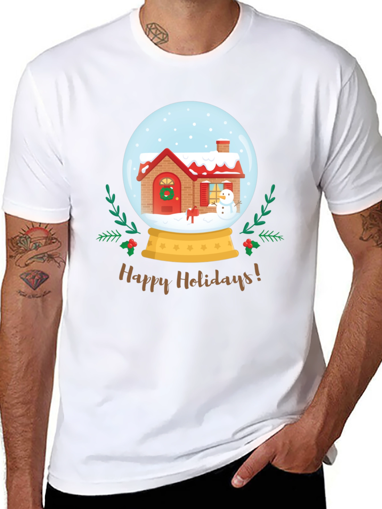 Happy Holidays Snow Globe Graphic Tee