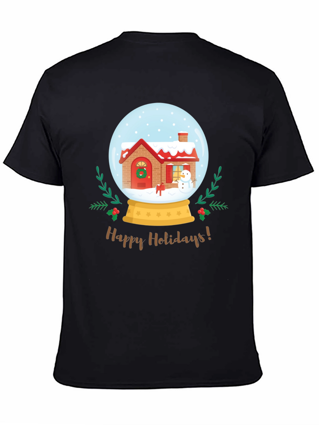Happy Holidays Snow Globe Graphic Tee