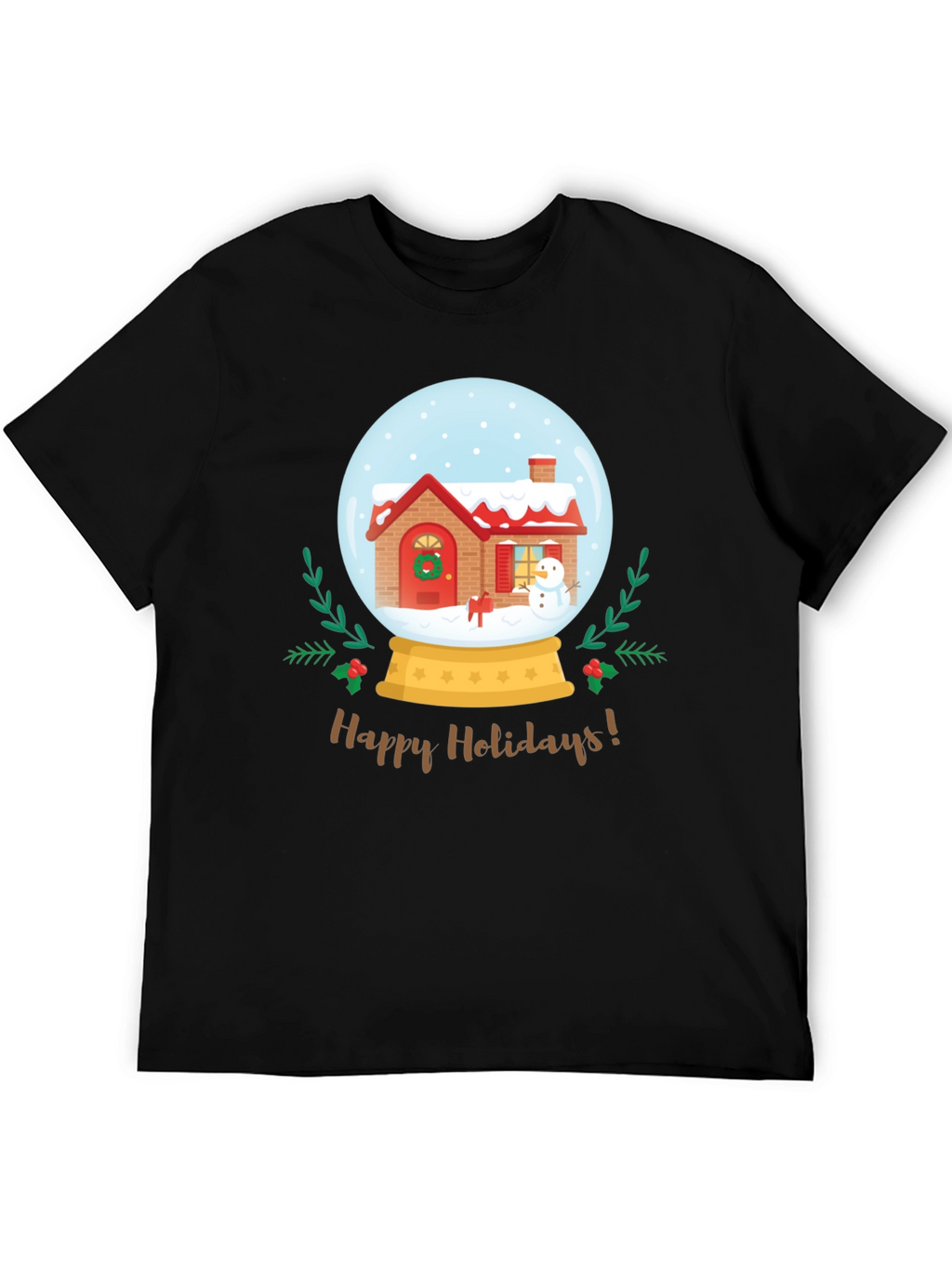Happy Holidays Snow Globe Graphic Tee