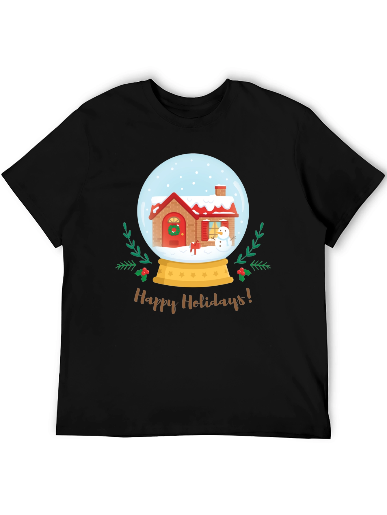 Happy Holidays Snow Globe Graphic Tee