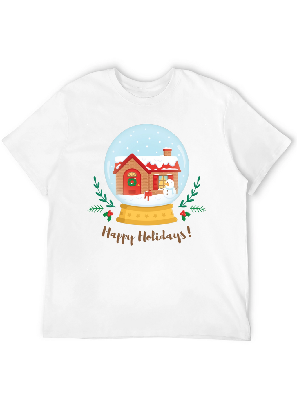 Happy Holidays Snow Globe Graphic Tee
