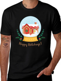 Happy Holidays Snow Globe Graphic Tee