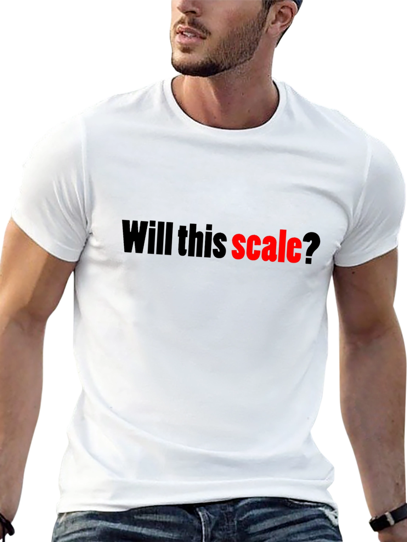 Will This Scale? Black Graphic T-Shirt