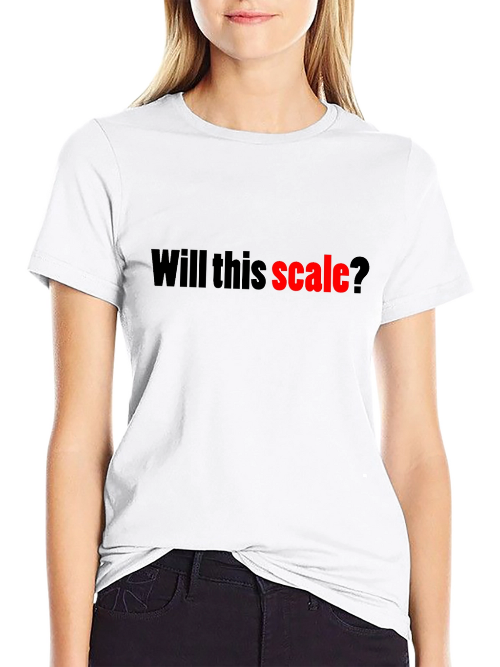Will This Scale? Black Graphic T-Shirt