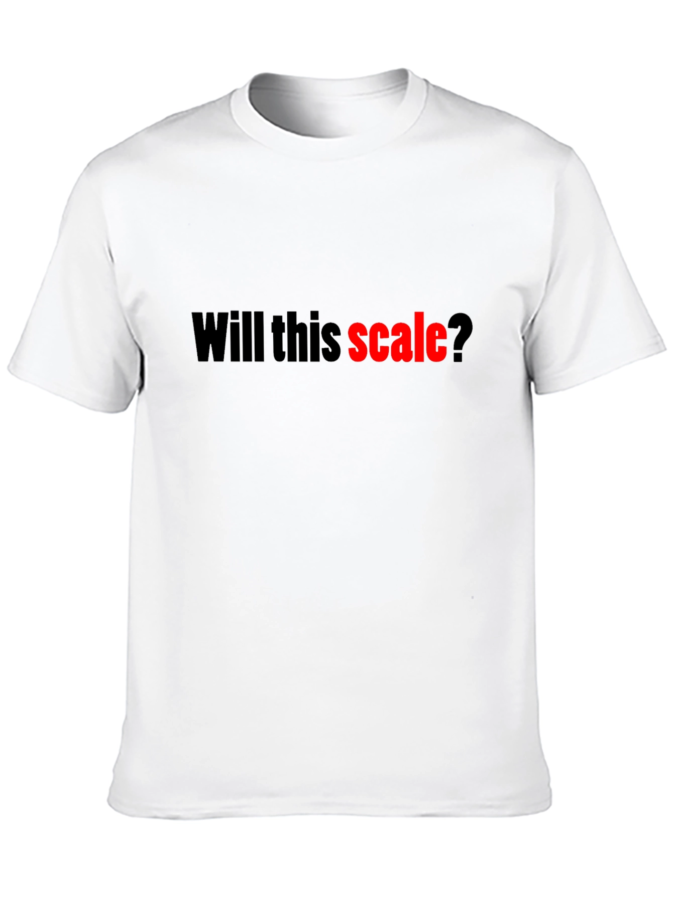 Will This Scale? Black Graphic T-Shirt