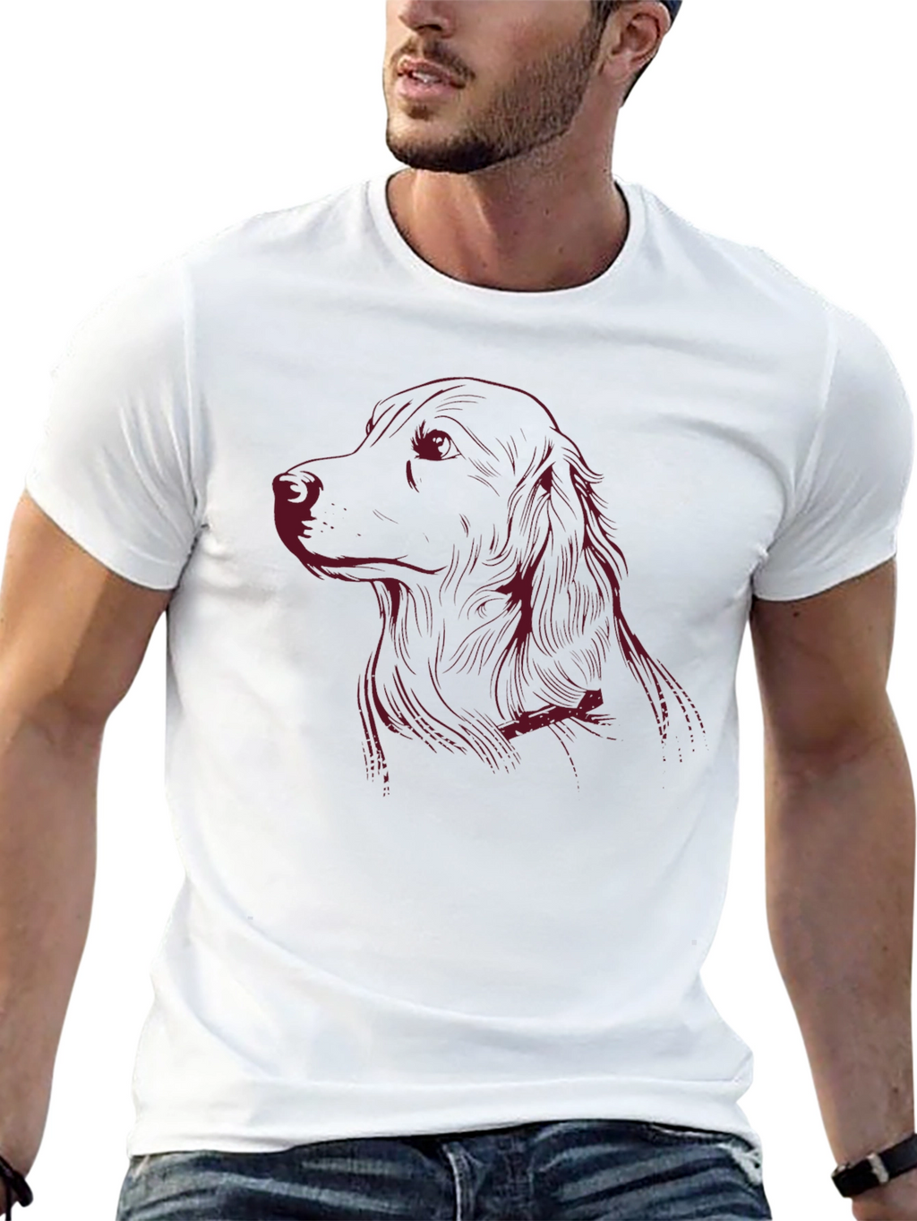 Dog Graphic Black T-Shirt