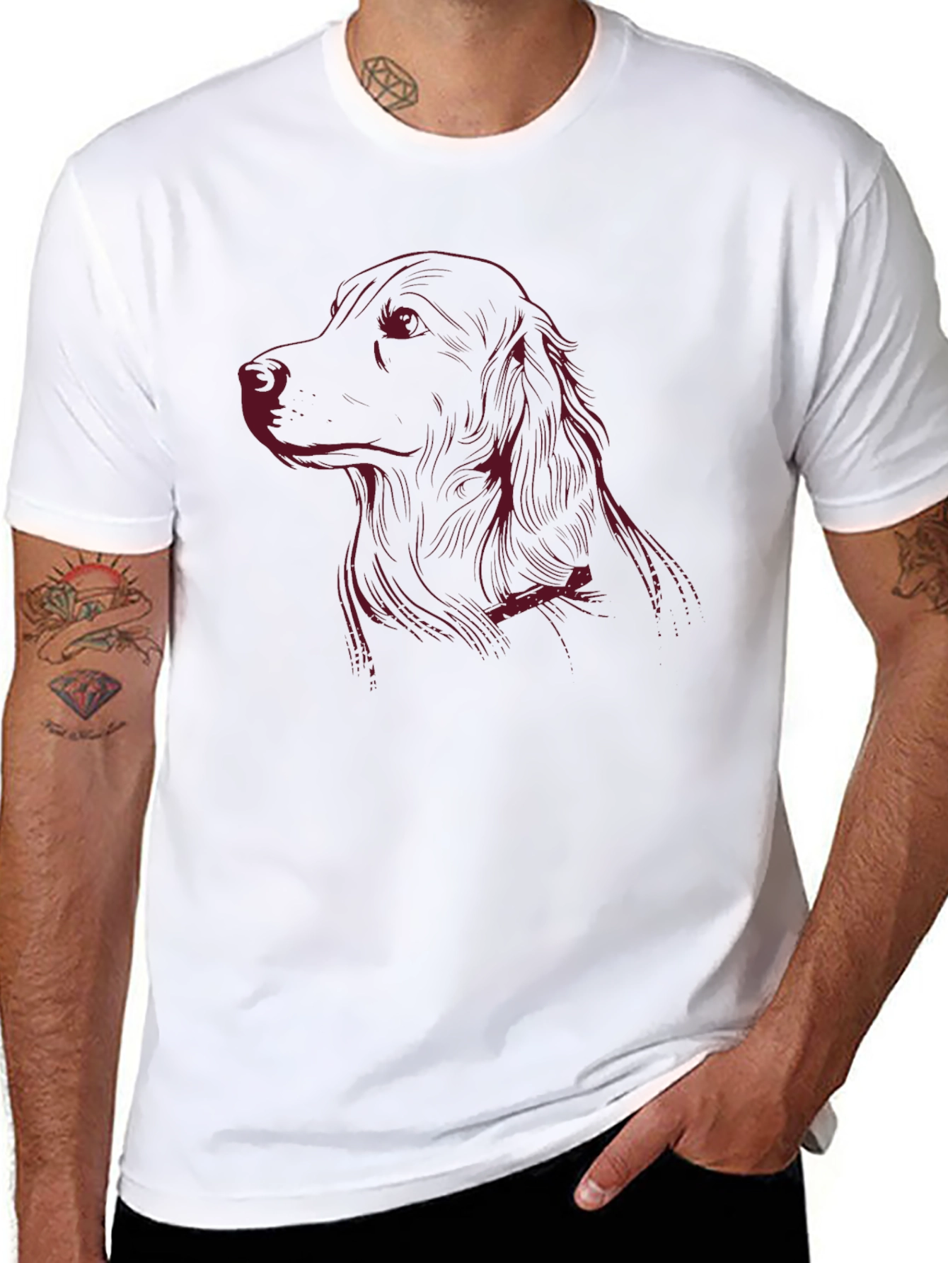 Dog Graphic Black T-Shirt
