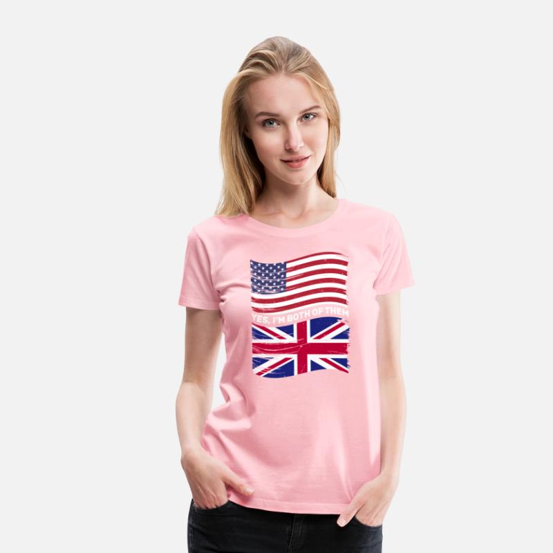 Half American Half British USA United Kingdom Flag