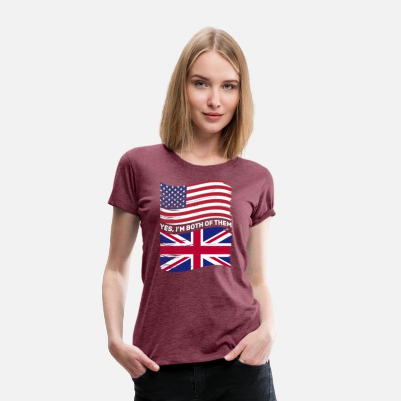 Half American Half British USA United Kingdom Flag