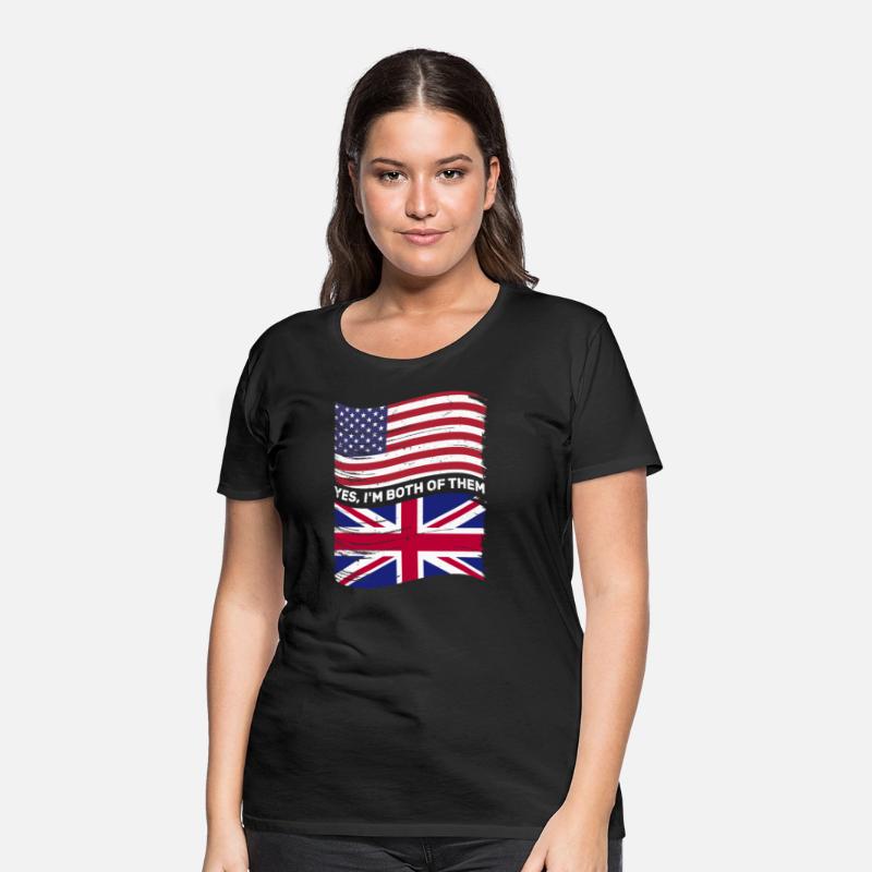 Half American Half British USA United Kingdom Flag