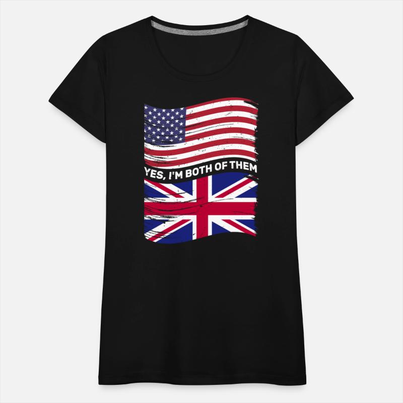 Half American Half British USA United Kingdom Flag
