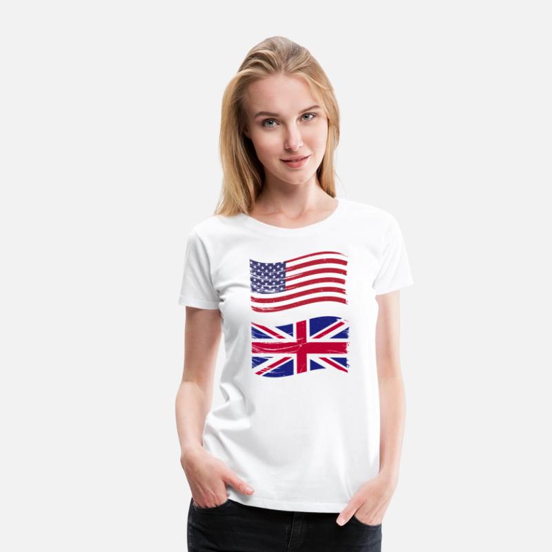 Half American Half British USA United Kingdom Flag