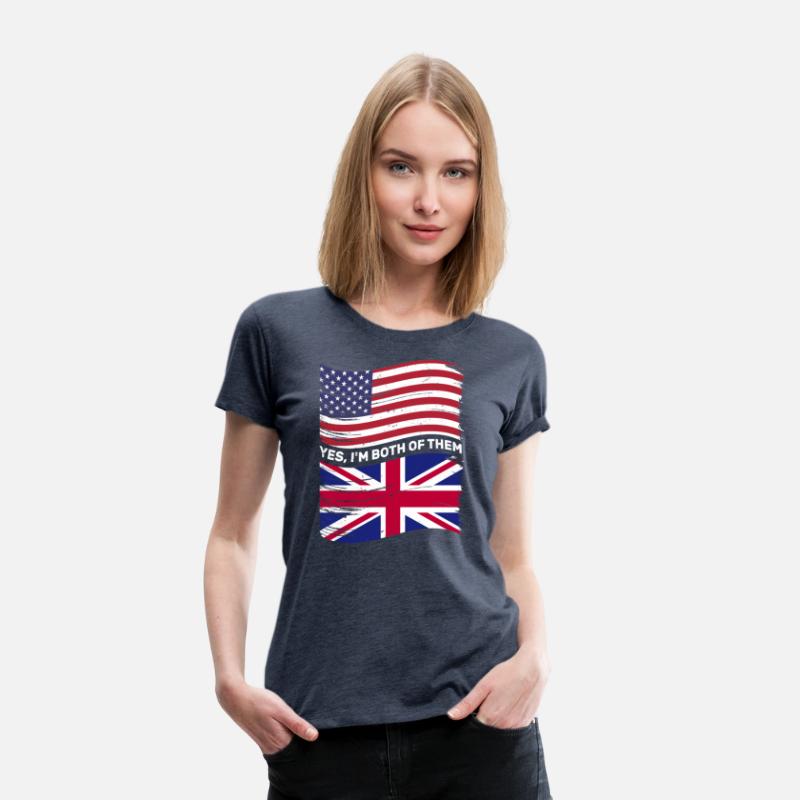 Half American Half British USA United Kingdom Flag
