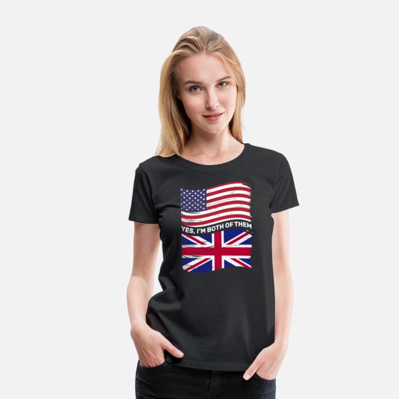 Half American Half British USA United Kingdom Flag