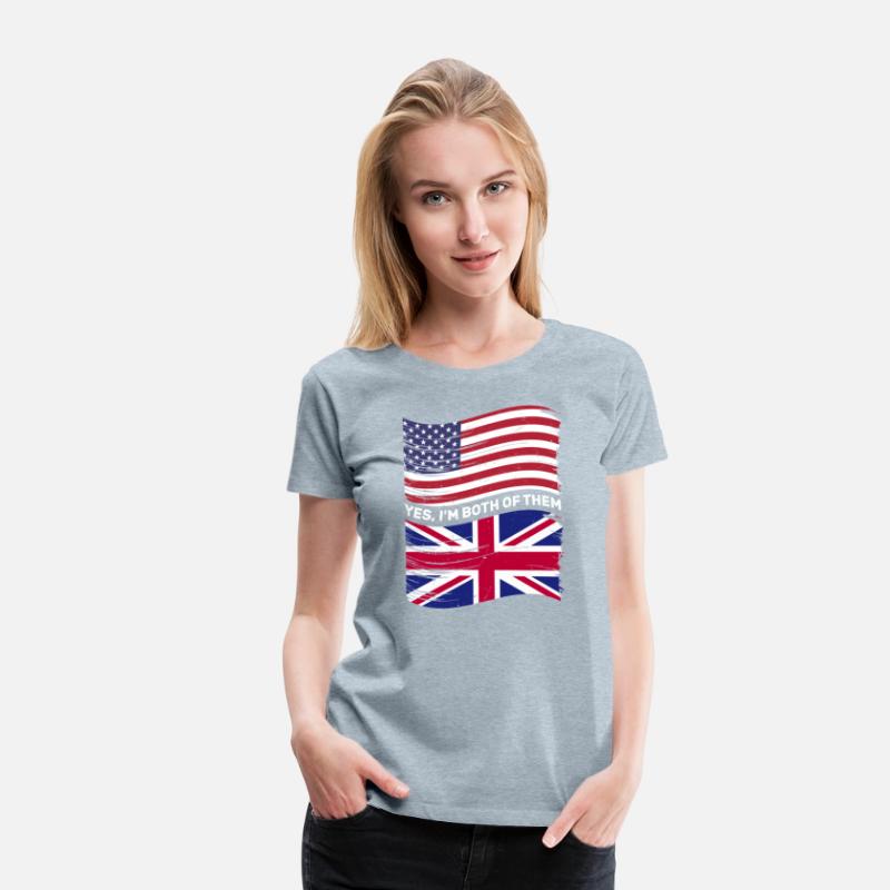 Half American Half British USA United Kingdom Flag