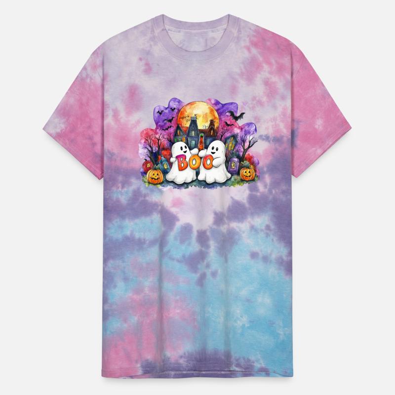 Halloween cute ghost,black cat and pumpkin tshirt