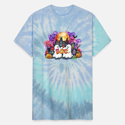 Halloween cute ghost,black cat and pumpkin tshirt