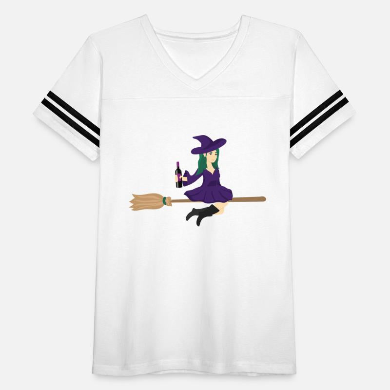 Halloween Witch Flying On Broom