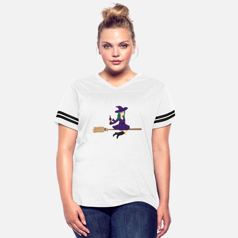 Halloween Witch Flying On Broom