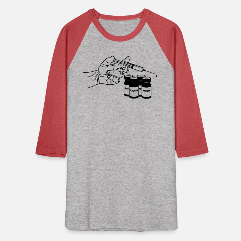 Hand with vaccination syringe and jars