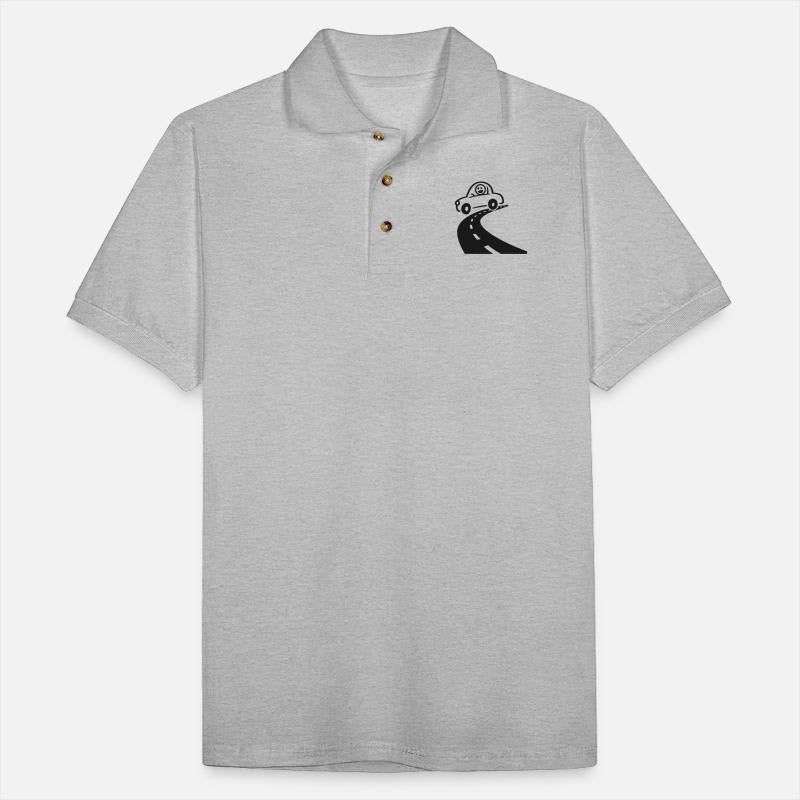 Happy Figure Driving Car Vector One Color