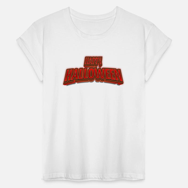 Happy Halloween 3D Modern Bold Text T-Shirt