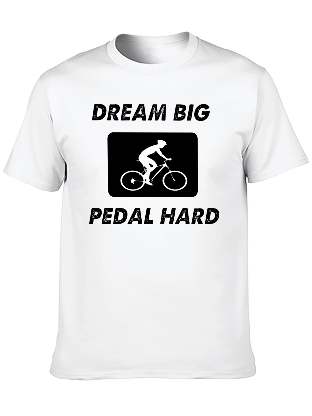 Dream Big Pedal Hard Black Graphic Tee