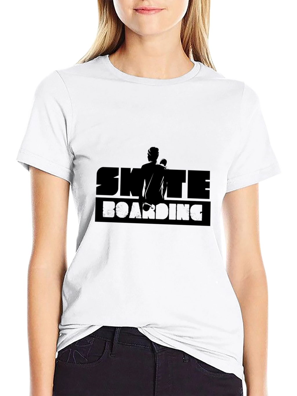 Skateboarding Graphic Tee - Cool Black T-Shirt