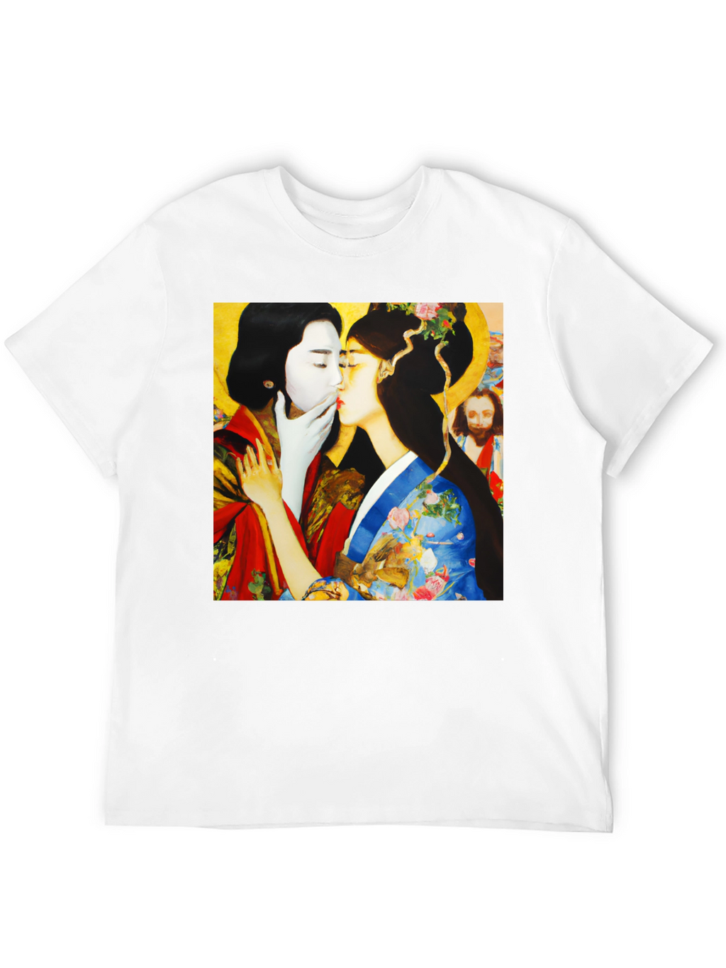 Artistic Graphic Tee: Love and Tradition