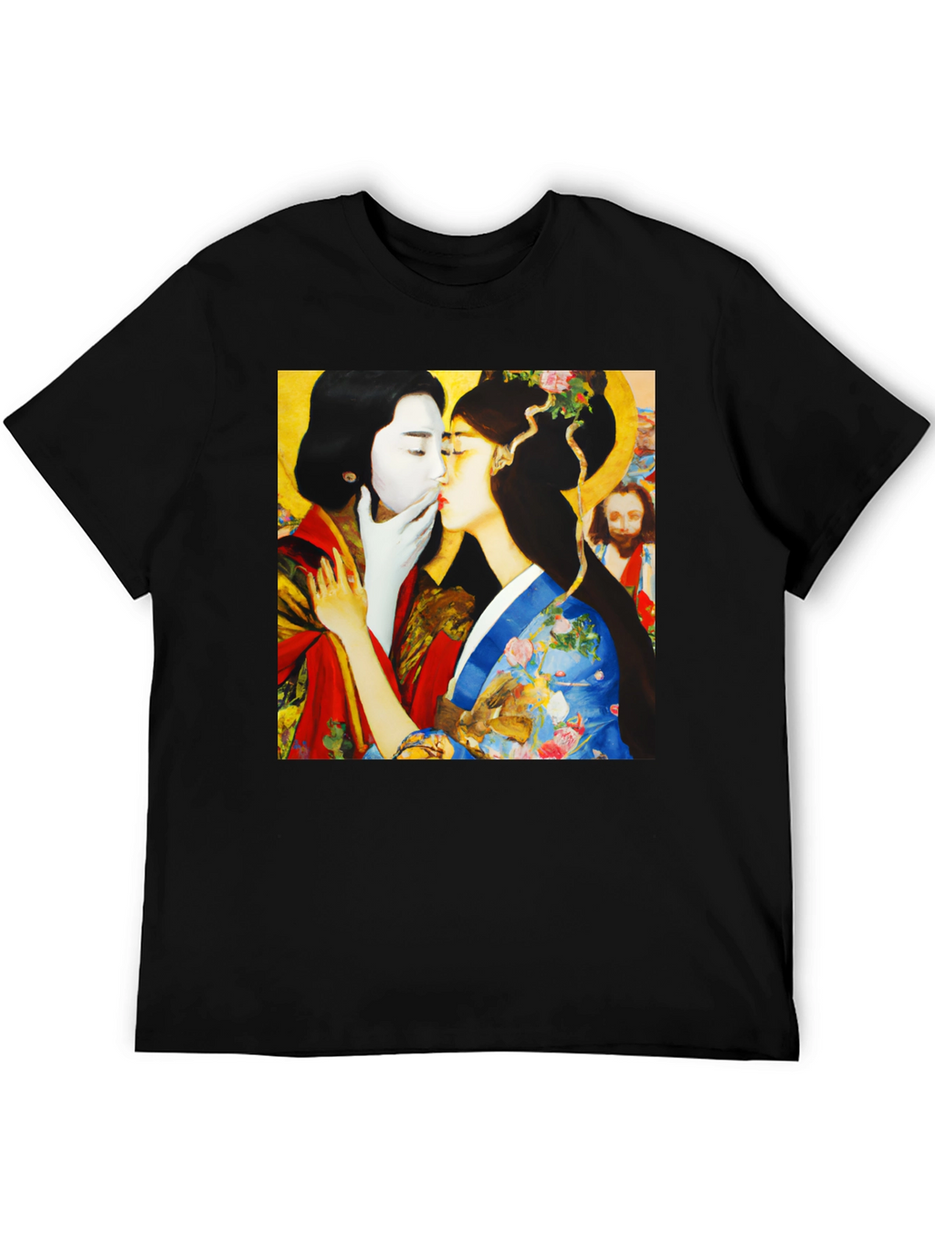 Artistic Graphic Tee: Love and Tradition