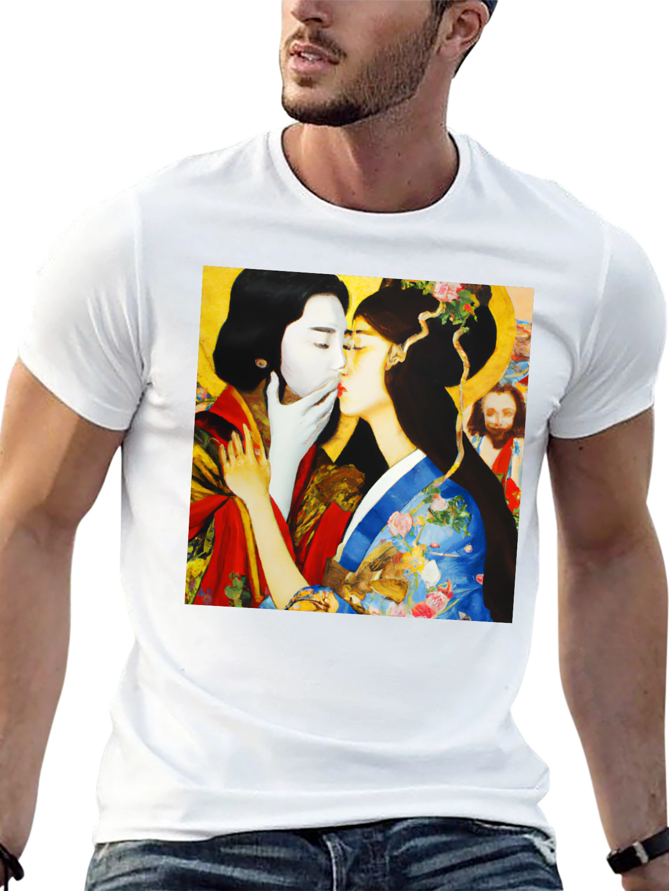 Artistic Graphic Tee: Love and Tradition