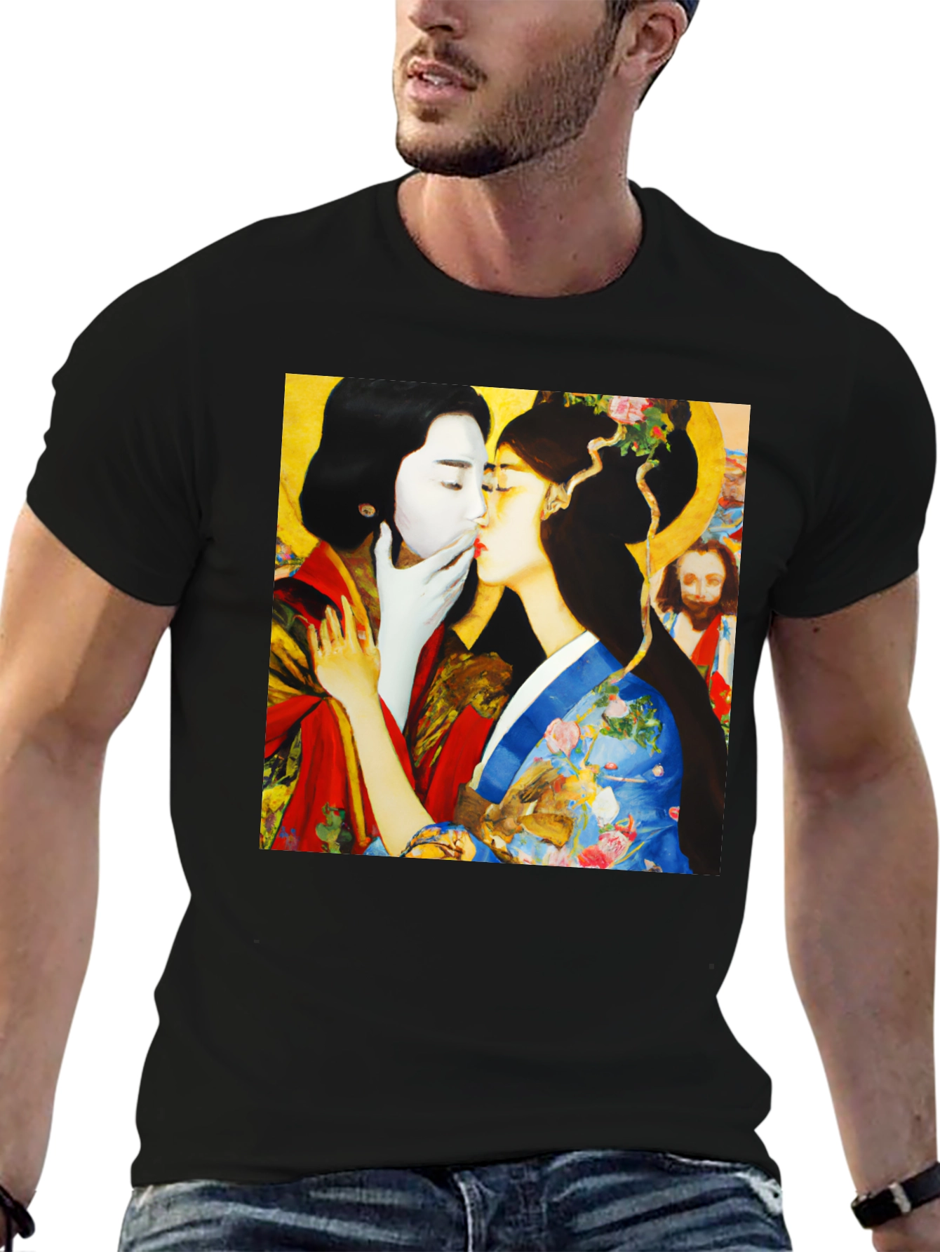 Artistic Graphic Tee: Love and Tradition