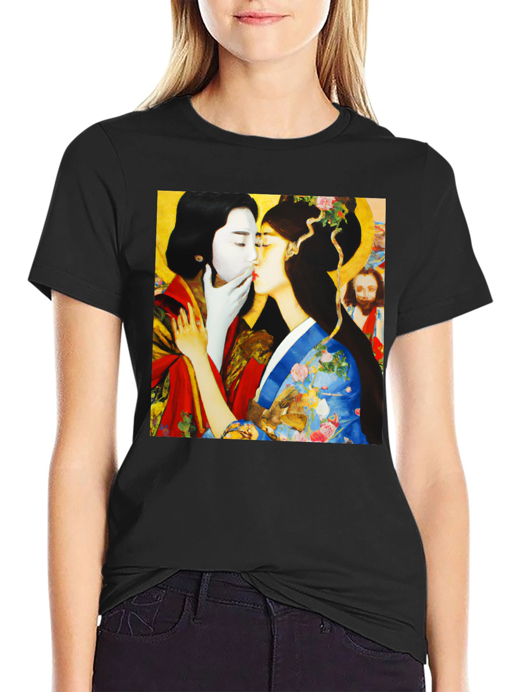 Artistic Graphic Tee: Love and Tradition