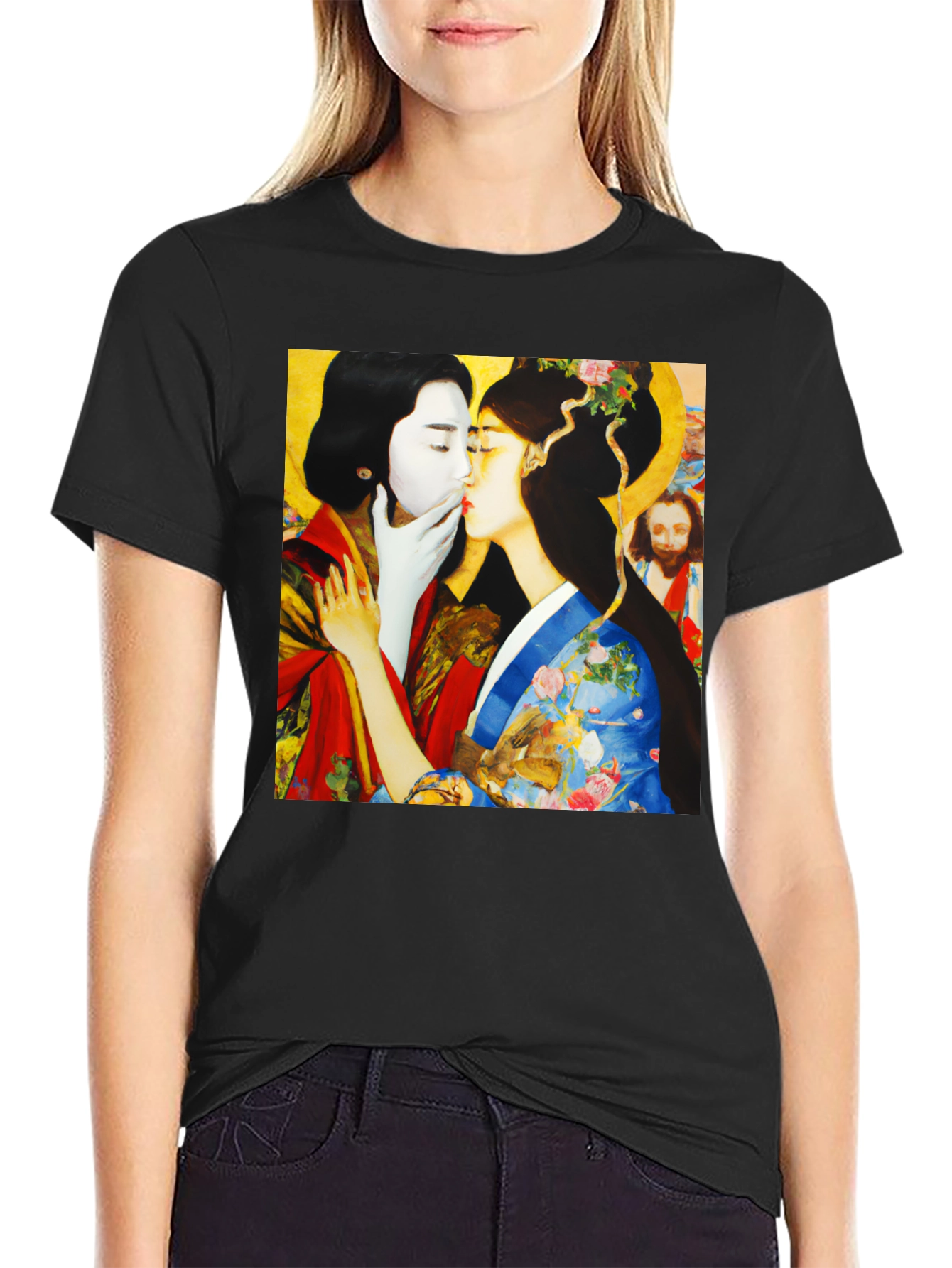 Artistic Graphic Tee: Love and Tradition