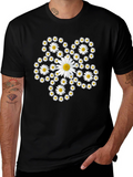 Daisy Flower Power Black Tee