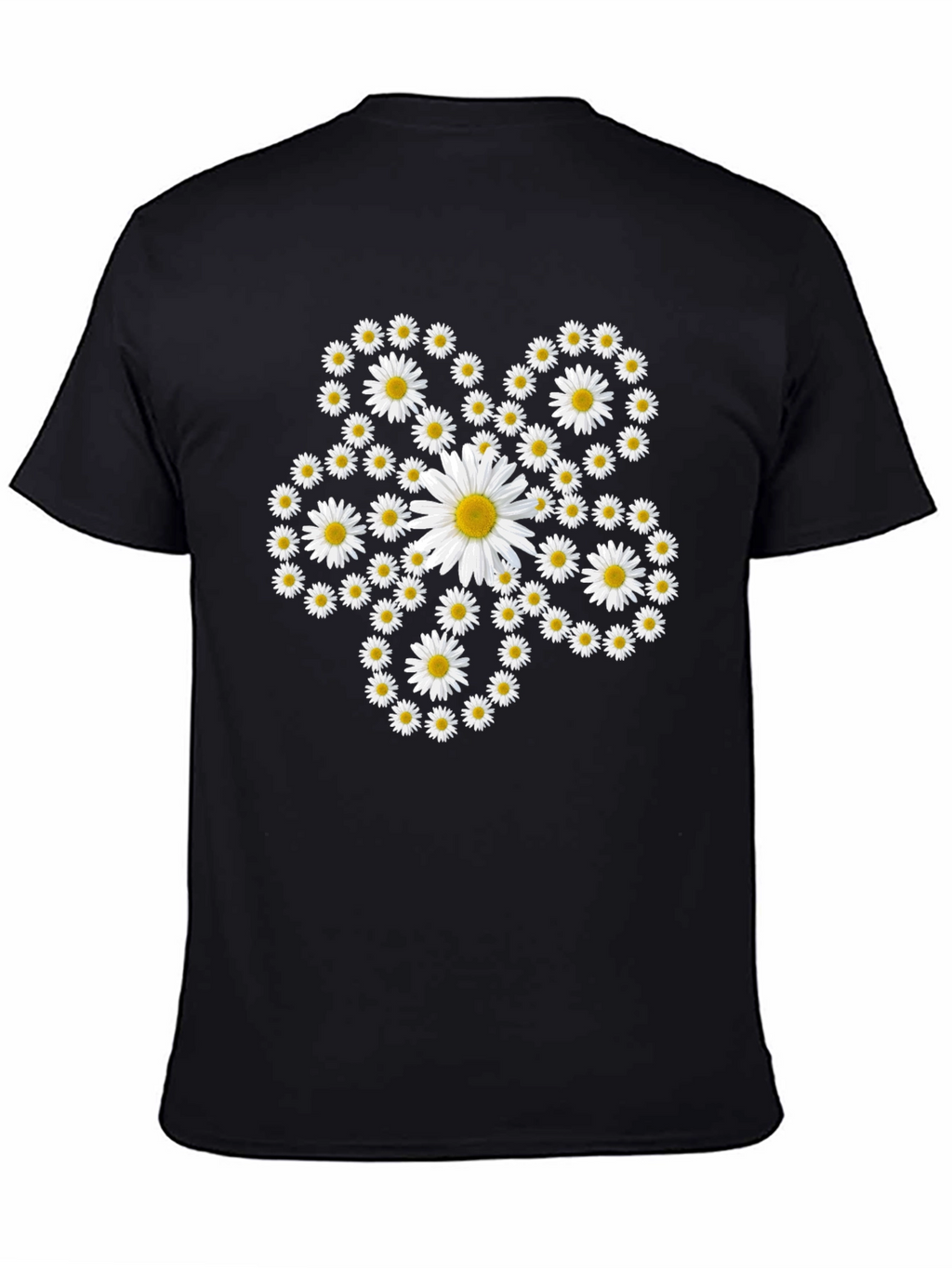 Daisy Flower Power Black Tee
