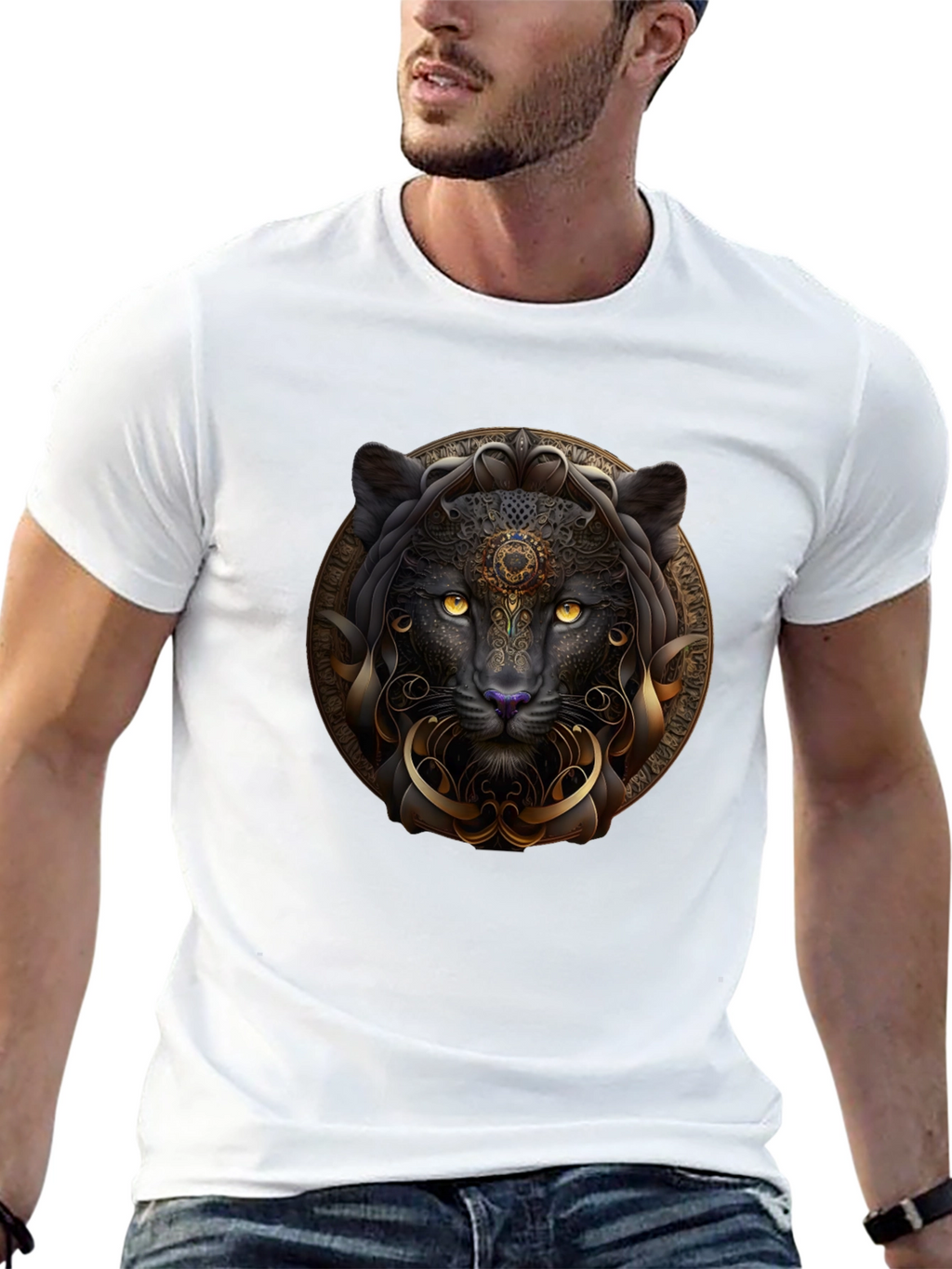 Mystic Panther Graphic Tee - Unique Art Design